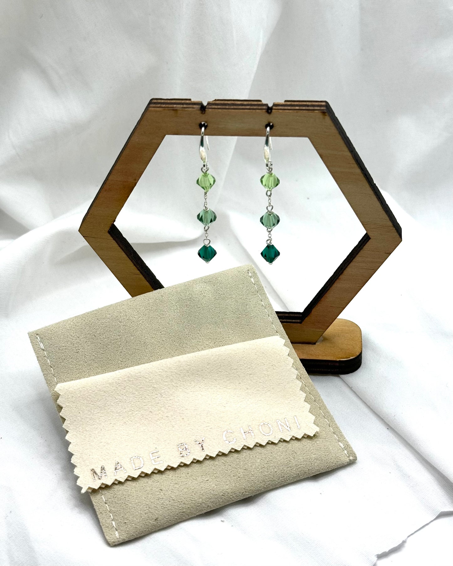 Ever Earrings - Stirling Silver Swarovski Crystal Dangles