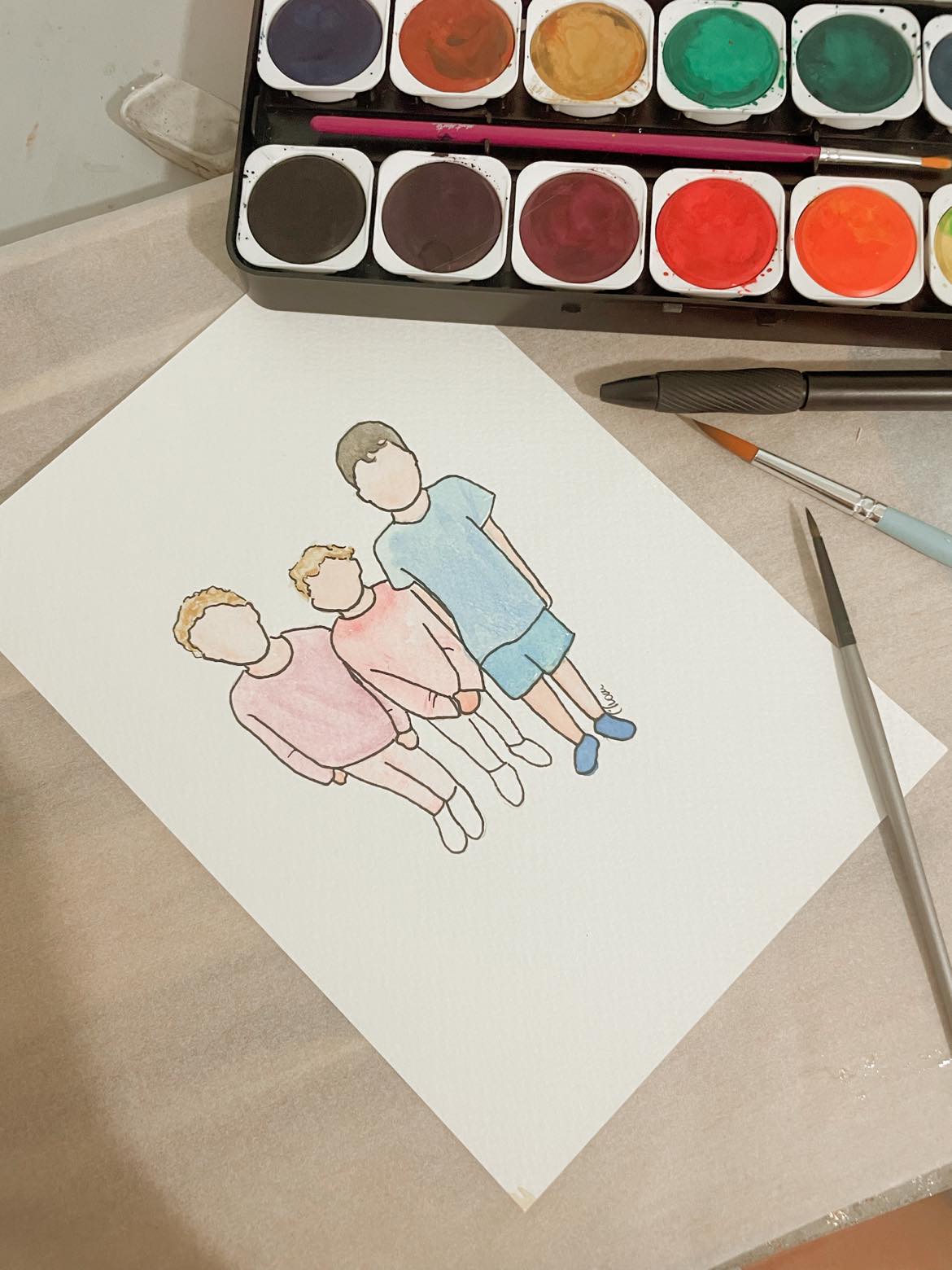 Additional Individual for Watercolour Portrait