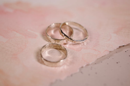 Stacking Ring - Hammered Band