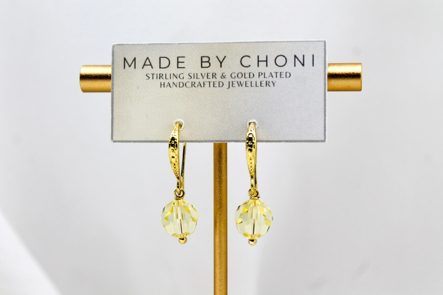 Callie Earrings - Gold Plated Swarovski Crystal Earrings