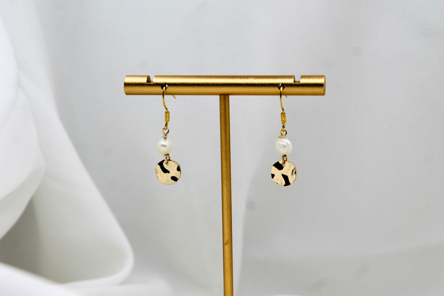 Ruth Earrings - Gold Plated Pearl Earrings