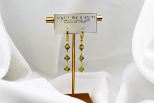 Marigold Earrings - Gold Plated Swarovski Crystal Earrings