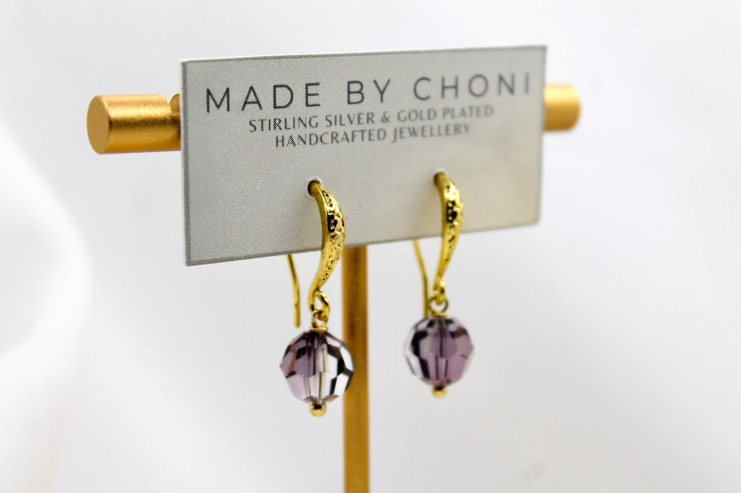 Emmie Earrings - Gold Plated Swarovski Crystal Earrings