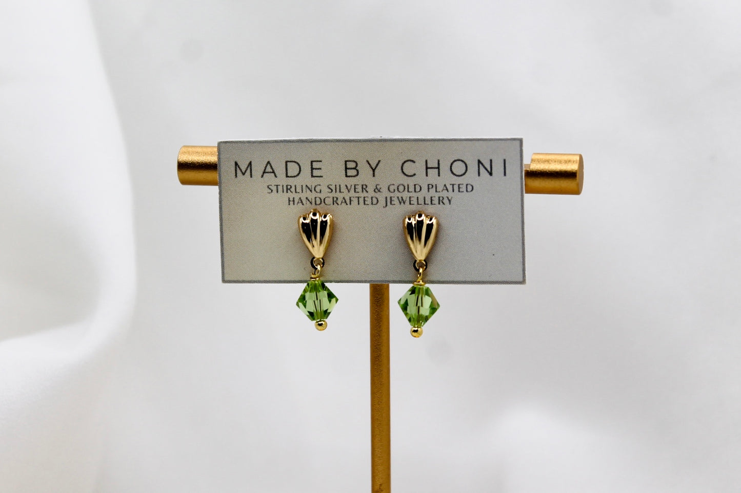 Bea Earrings - Gold Plated Swarovski Crystal Earrings