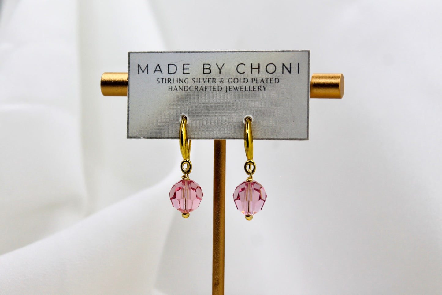 Tara Earrings - Gold Plated Swarovski Crystal Earrings