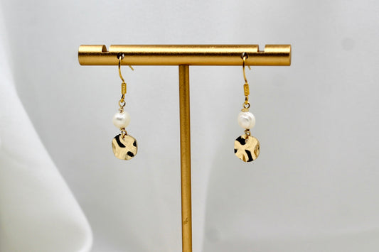 Ruth Earrings - Gold Plated Pearl Earrings