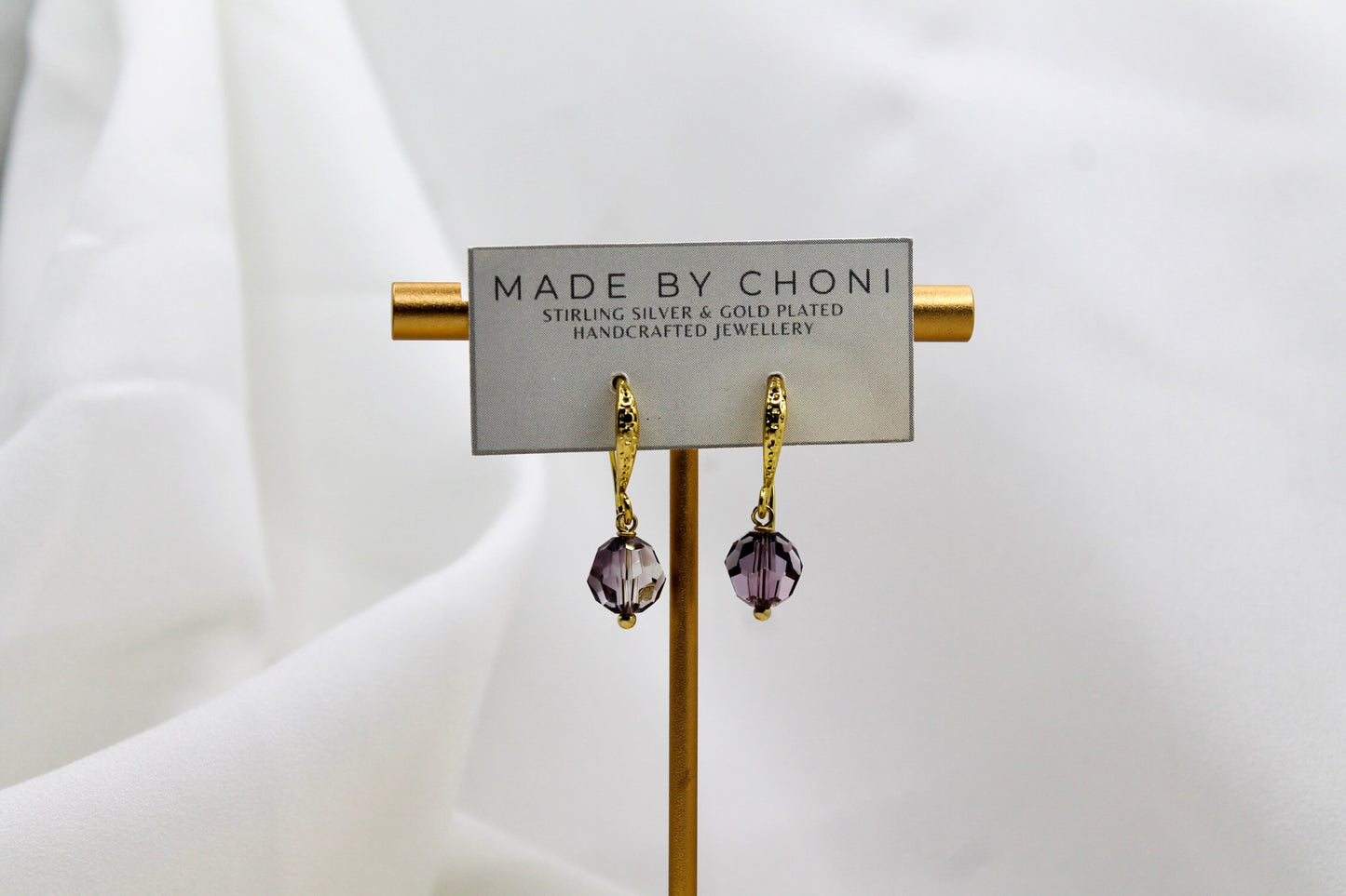 Emmie Earrings - Gold Plated Swarovski Crystal Earrings