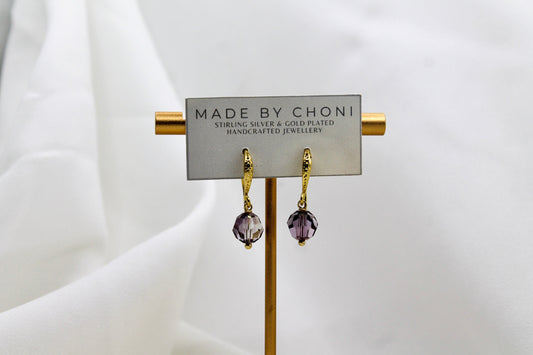 Emmie Earrings - Gold Plated Swarovski Crystal Earrings