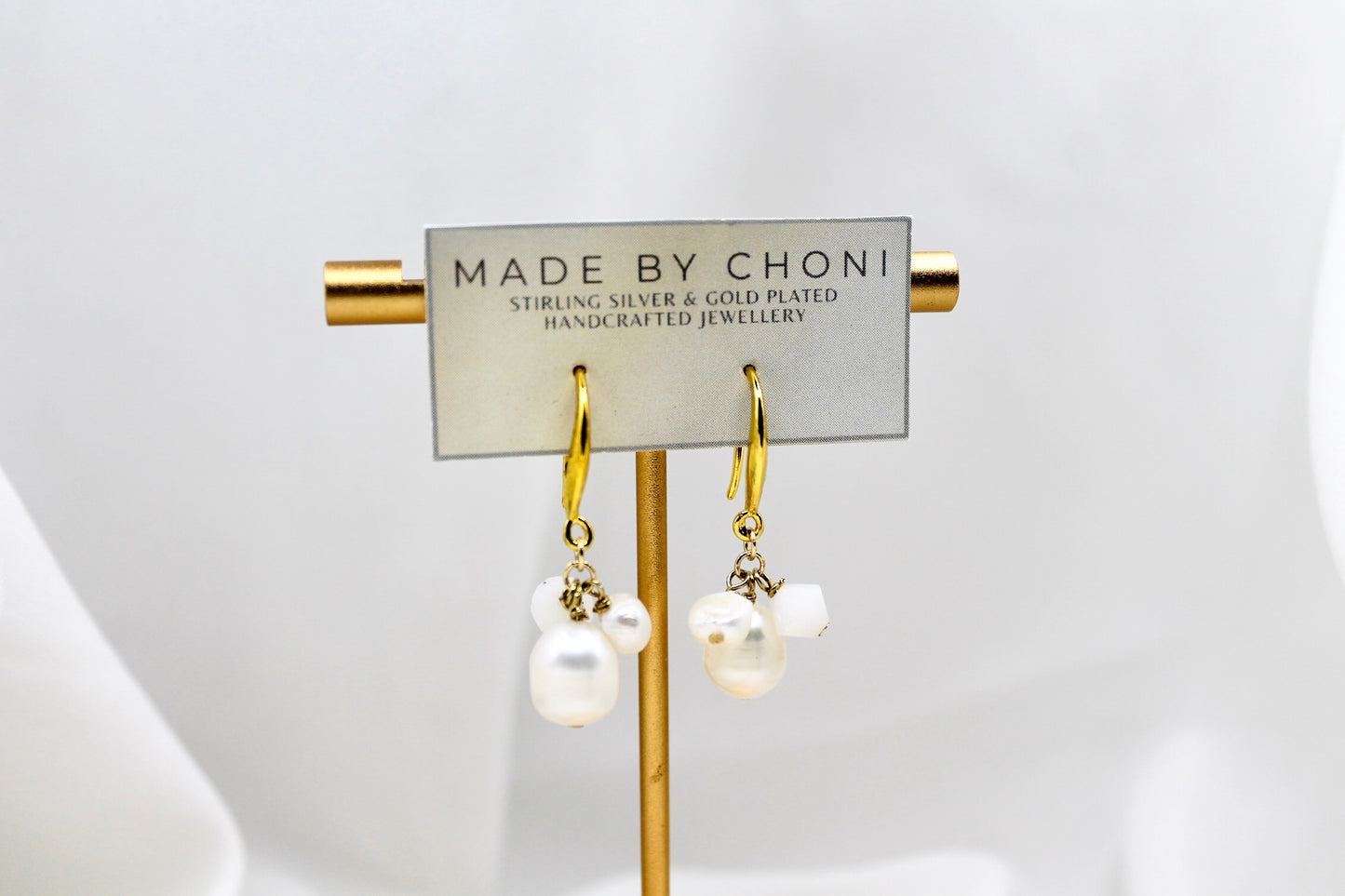 Marnie Earrings - Gold Plated Pearl Earrings