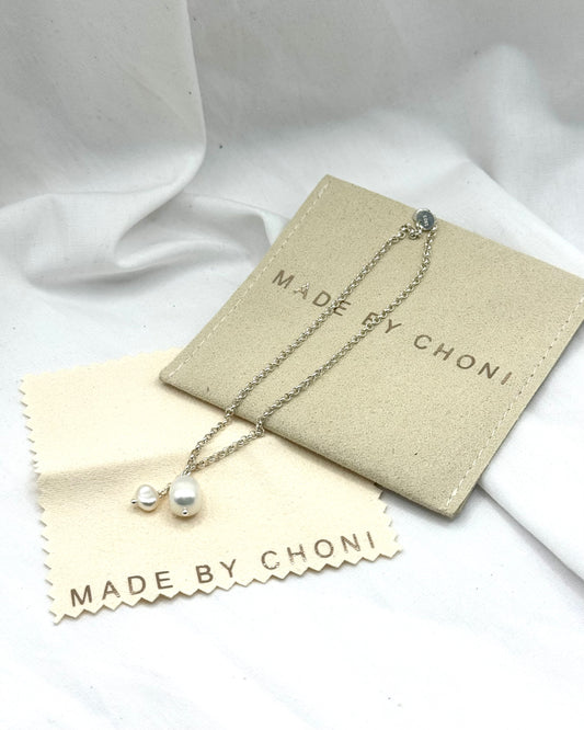 Addy Bracelet - Stirling Silver Pearl Bracelet