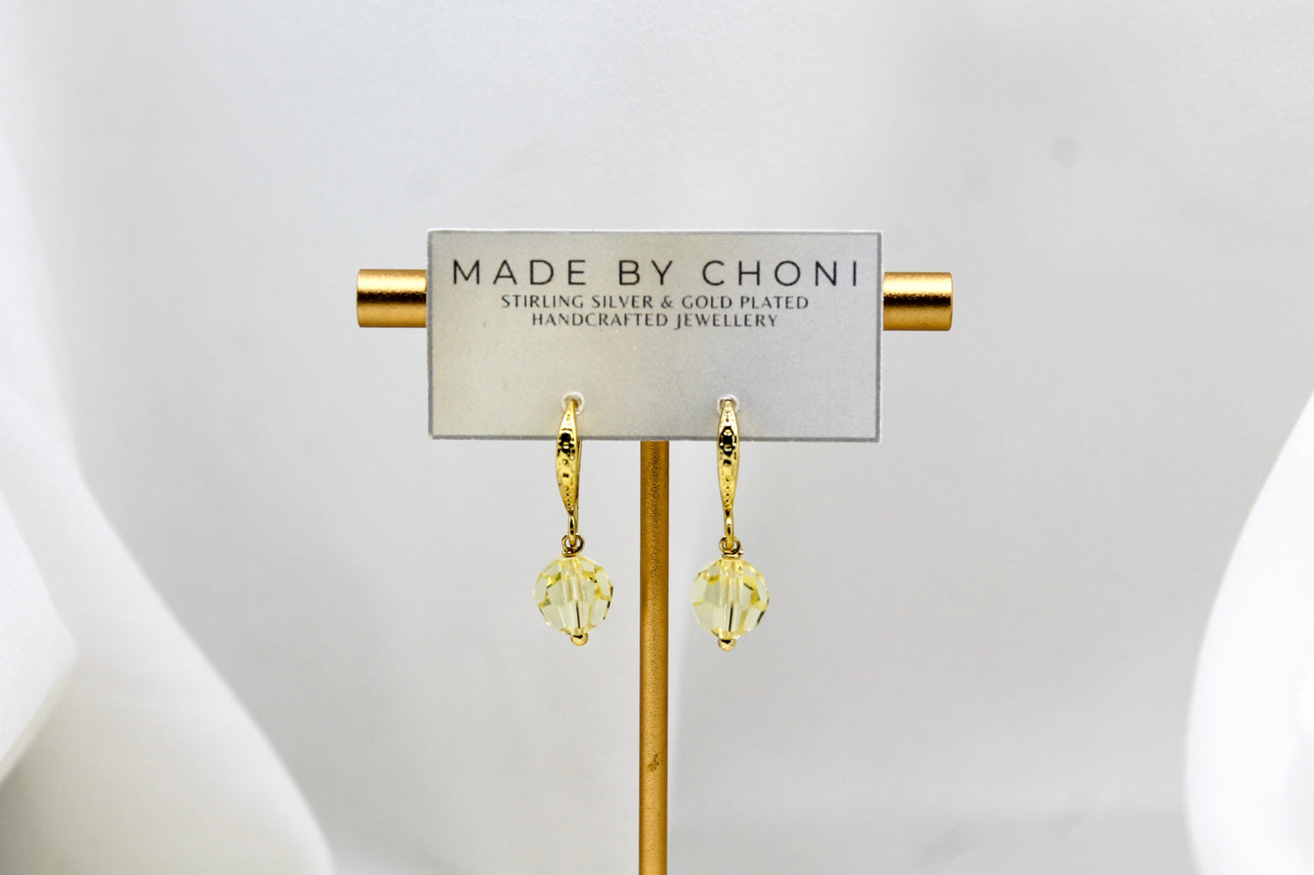 Callie Earrings - Gold Plated Swarovski Crystal Earrings