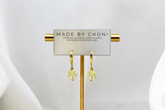 Callie Earrings - Gold Plated Swarovski Crystal Earrings