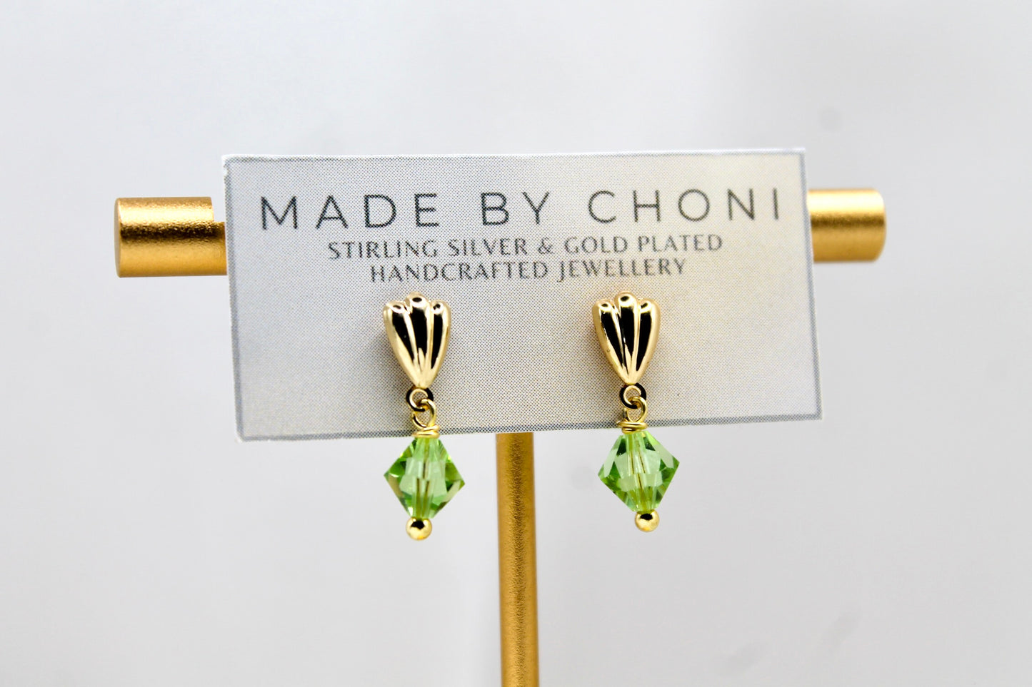 Cecelia Earrings - Gold Plated Swarovski Crystal Earrings