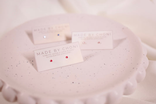 Childrens Studs - Stirling Silver Short Stem Studs