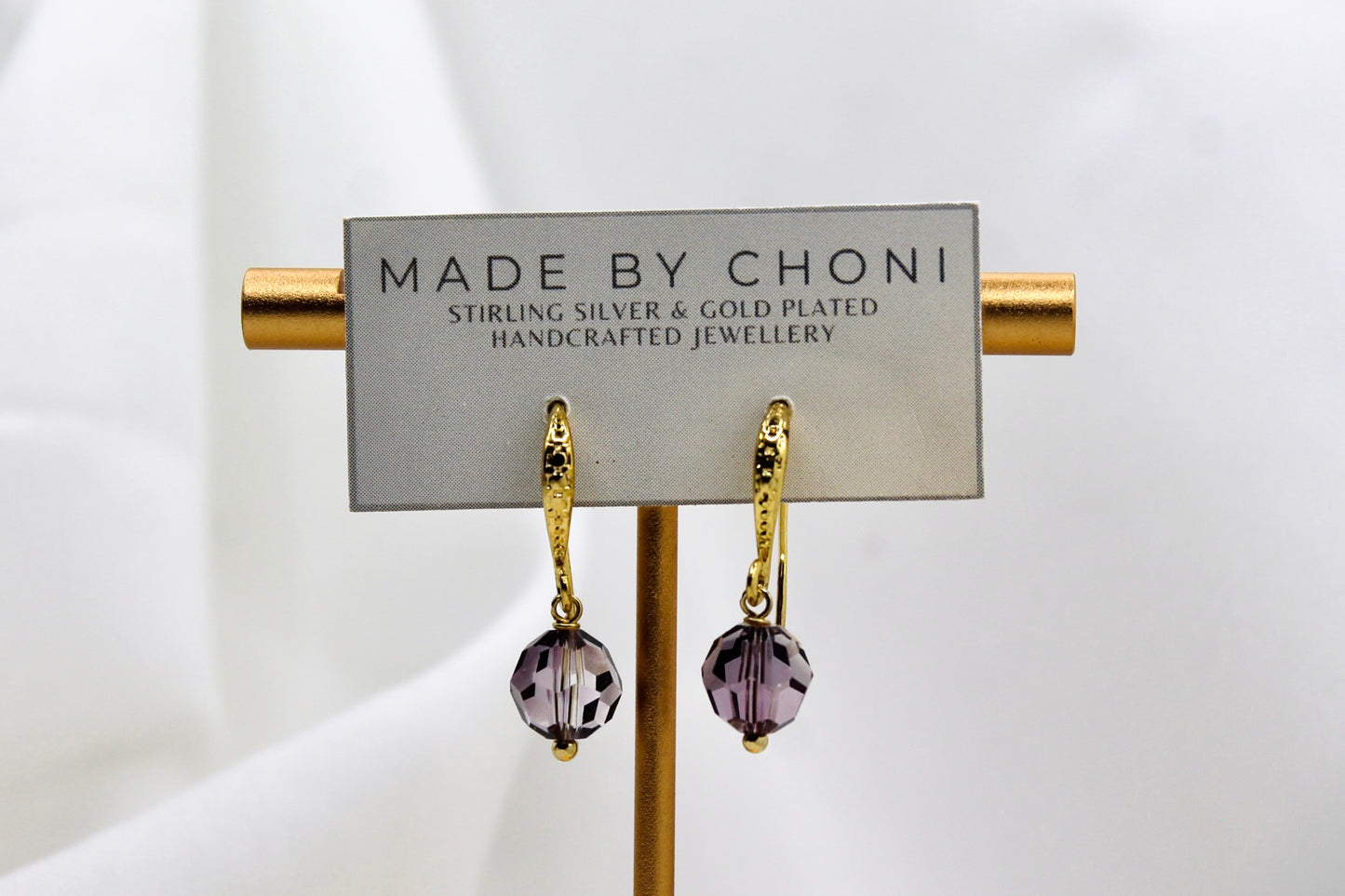 Emmie Earrings - Gold Plated Swarovski Crystal Earrings